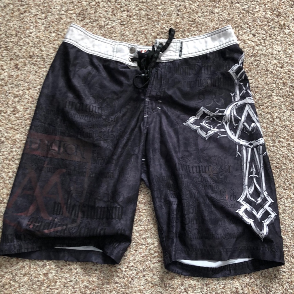 Affliction swim trunks